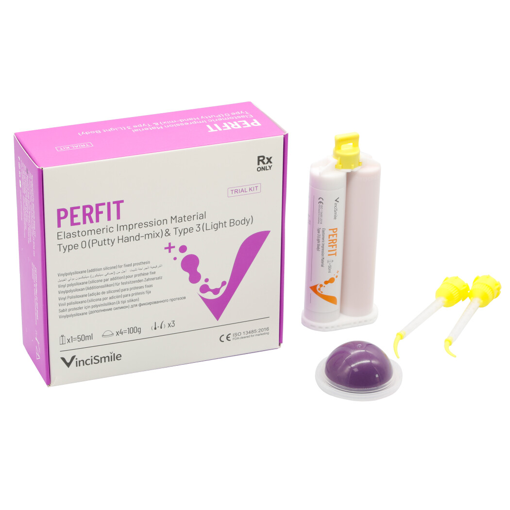 VPS PVS Dental Impression Silicone Material Putty + Light Body Fast/Normal Set