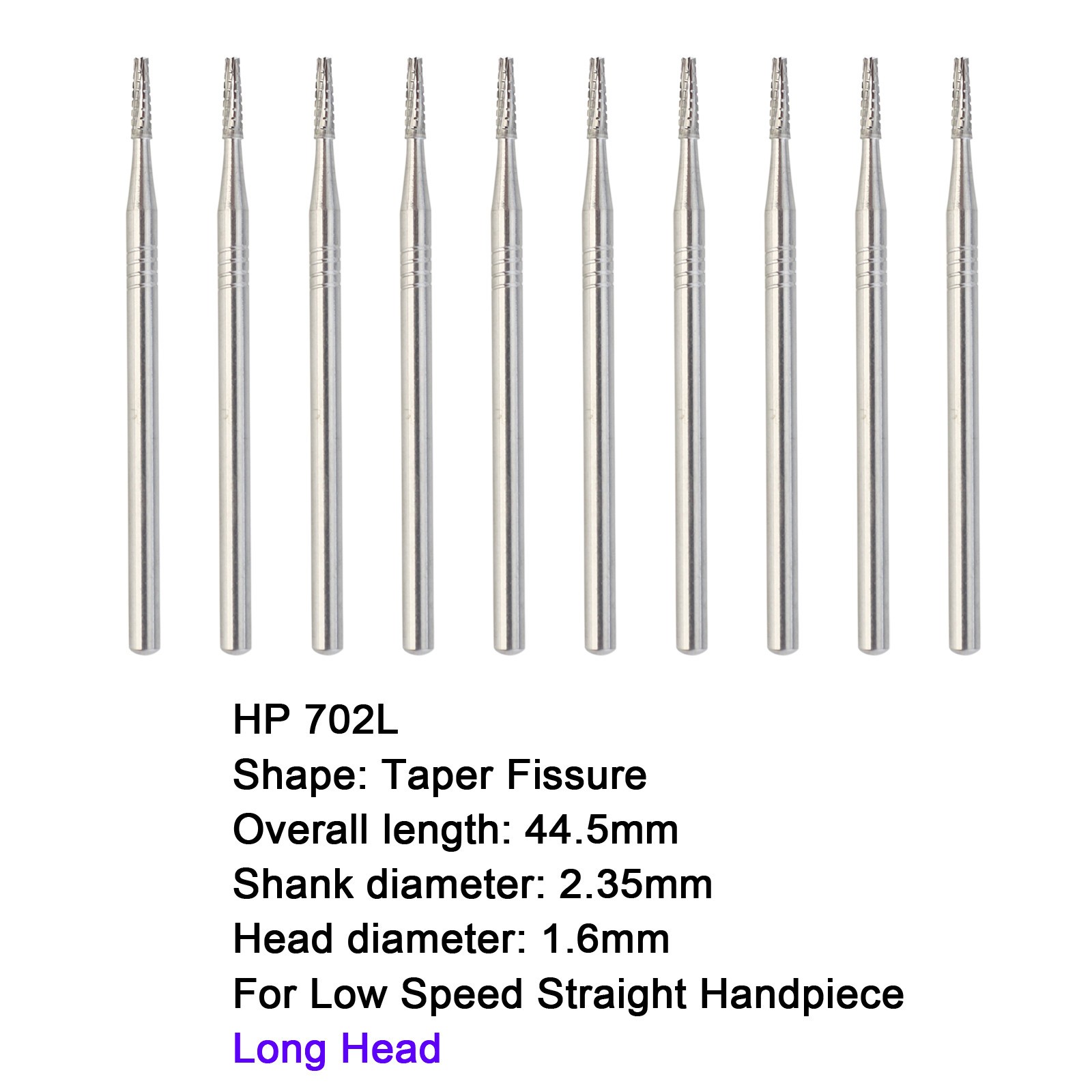 Wave Dental Burs Carbide HP 699 698 702L 703 44.5mm Long Straight Handpiece Bur