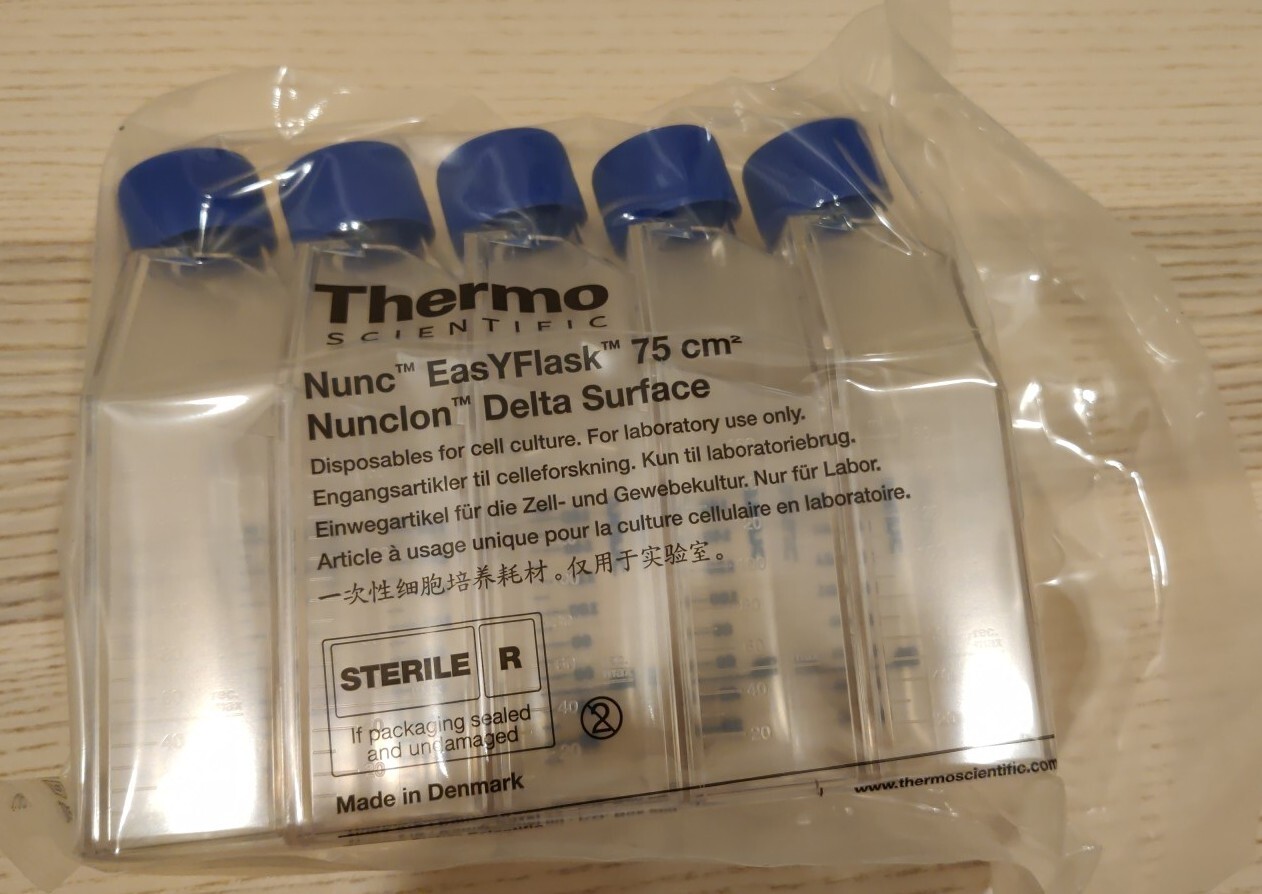 CASE Thermo Scientific Nunc EasYFlask 75 cm2 Nunclon Delta, pack of 5
