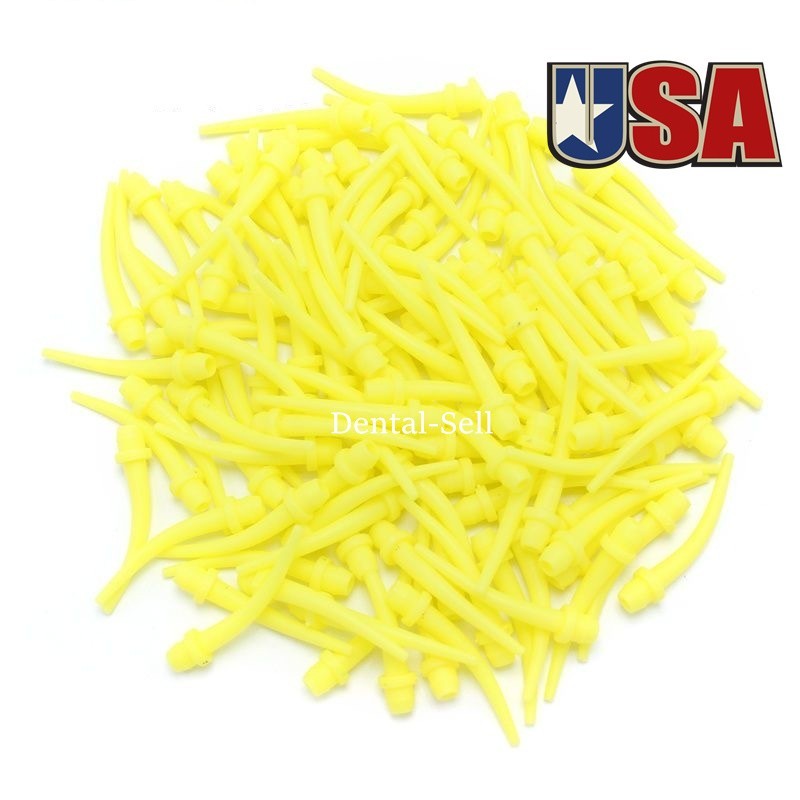 Dental Impression Mixing Tips Yellow 1:1 Intraoral Tip For Impression Material