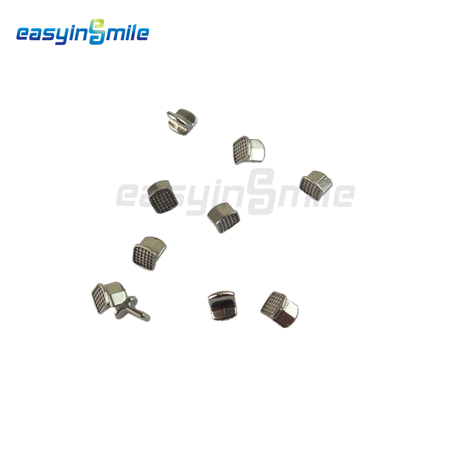 1pack Orthodontic Lingual Button stop bondable Dental metal Crimpable Hooks Mesh