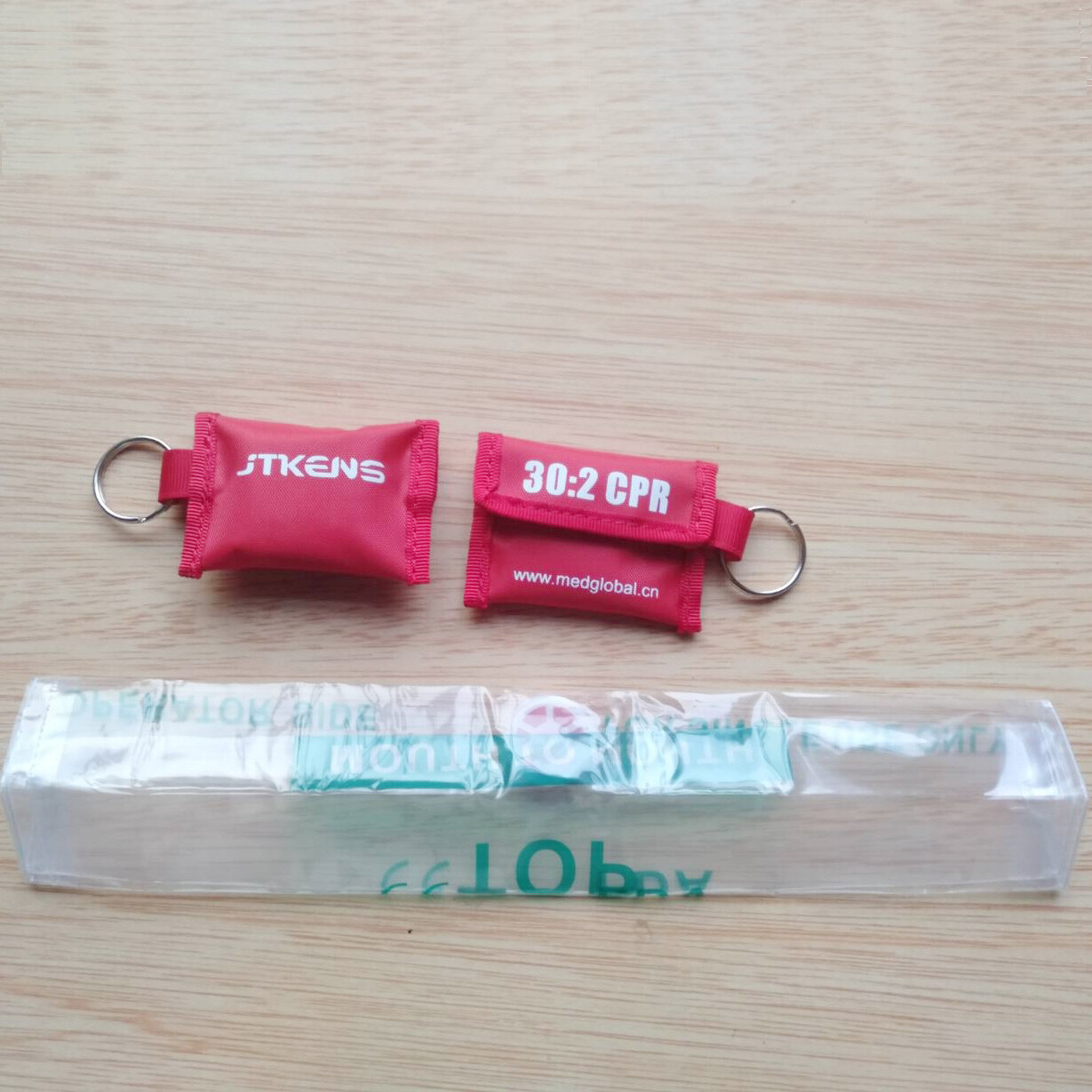 10 pcs New 30:2 CPR Mask Face Shield With Keychain-One-way Valve For First Aid