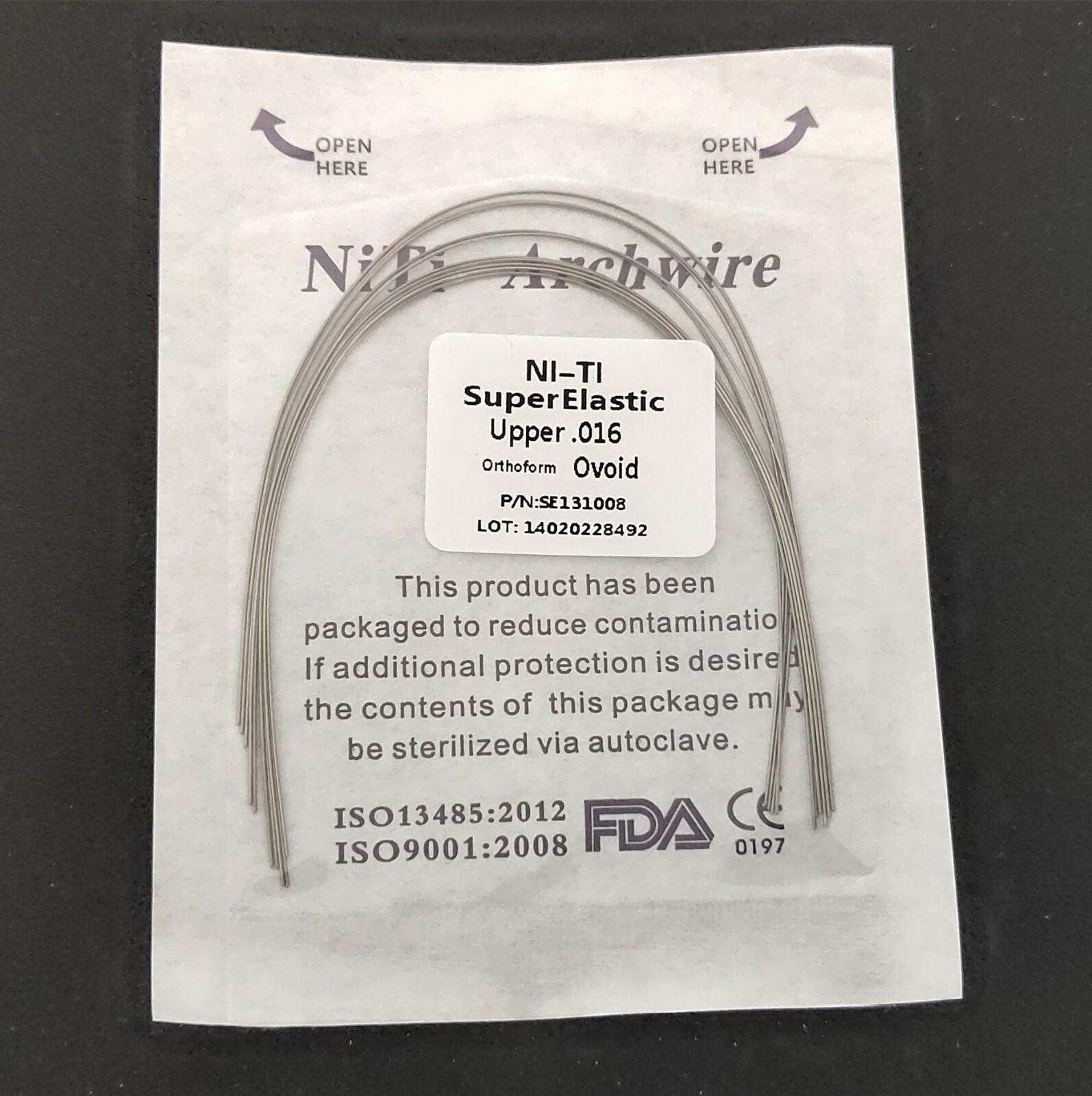 20Pks/200Pieces Dental Round Super Elastic Niti Arch Wires Ovoid Orthodontics