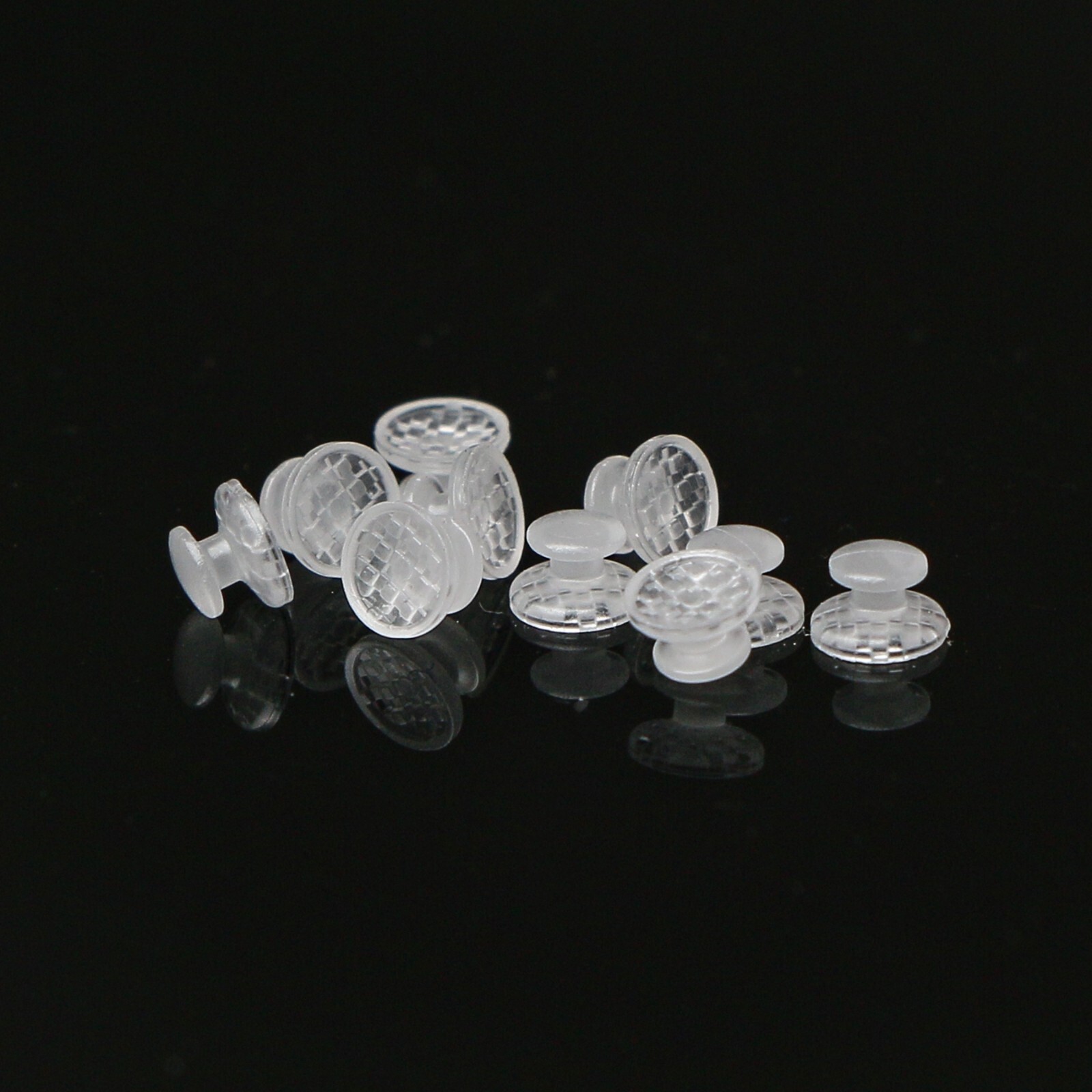 Dental Orthodontic Bondable Clear Ceramic Lingual Button Round/Rectangular Bases
