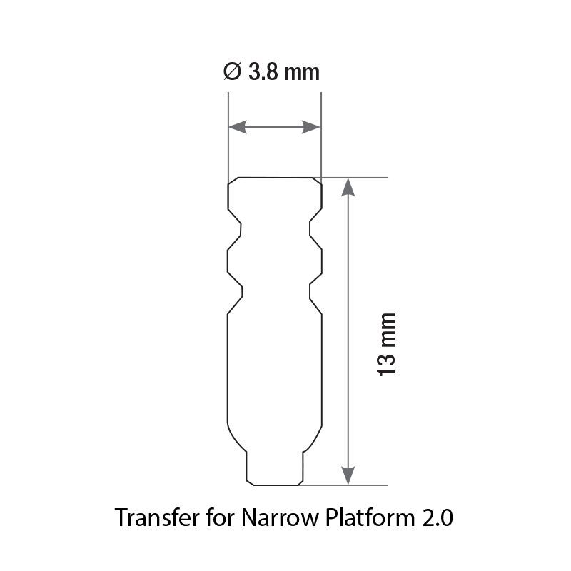 5x Dental Implant Abutment Slim Narrow Transfer Impression Open Tray Ø2.0