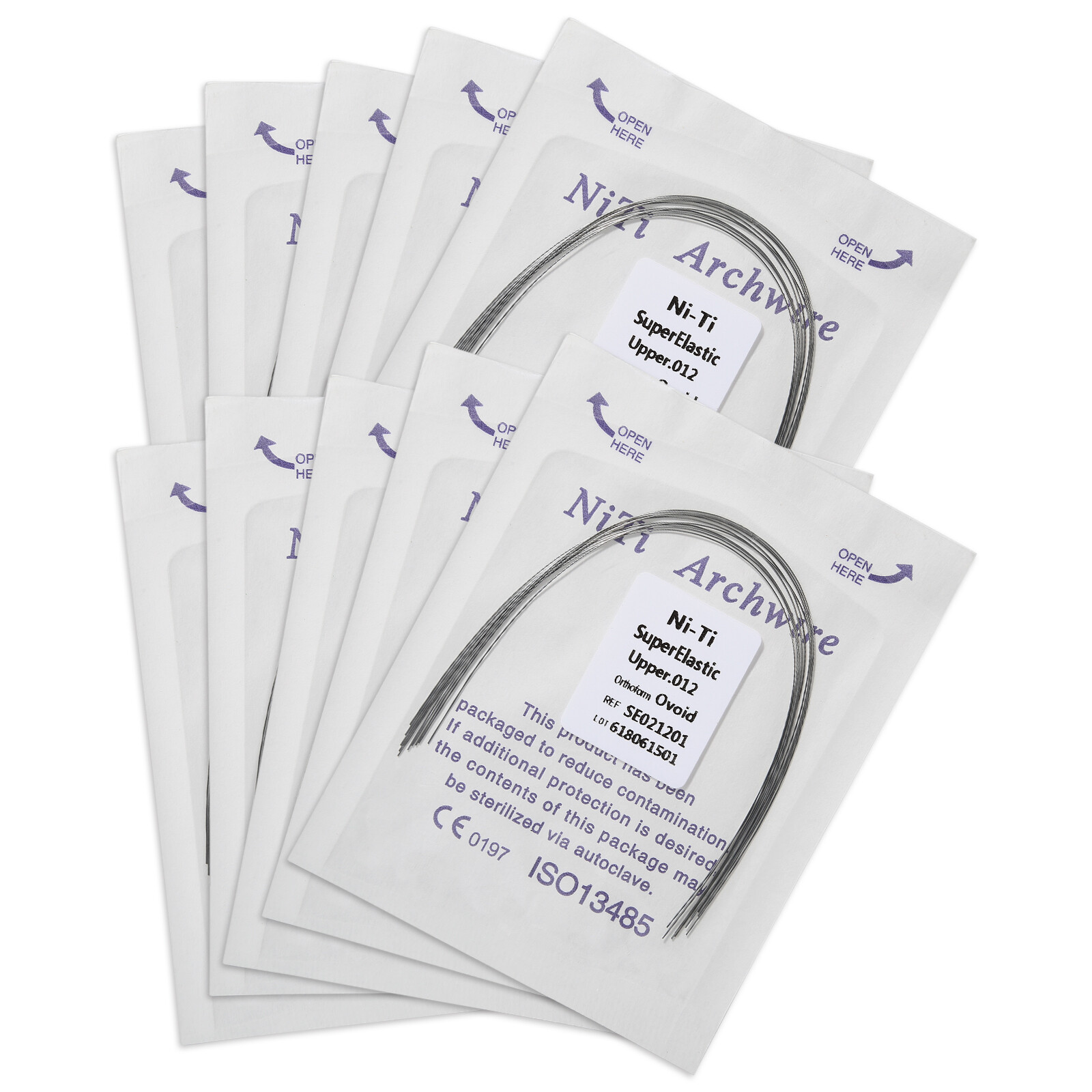 Dental Ortho Super Elastic Niti Round Arch Wire 012/0.14/0.16/0.18/0.20 Ovoid US