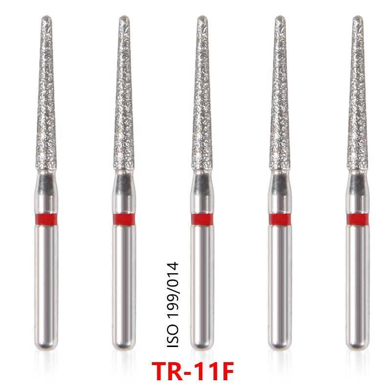 50pcs Dental Turbine Taper Diamond Burs TR for High Speed Handpiece 5Pc/Pack SA