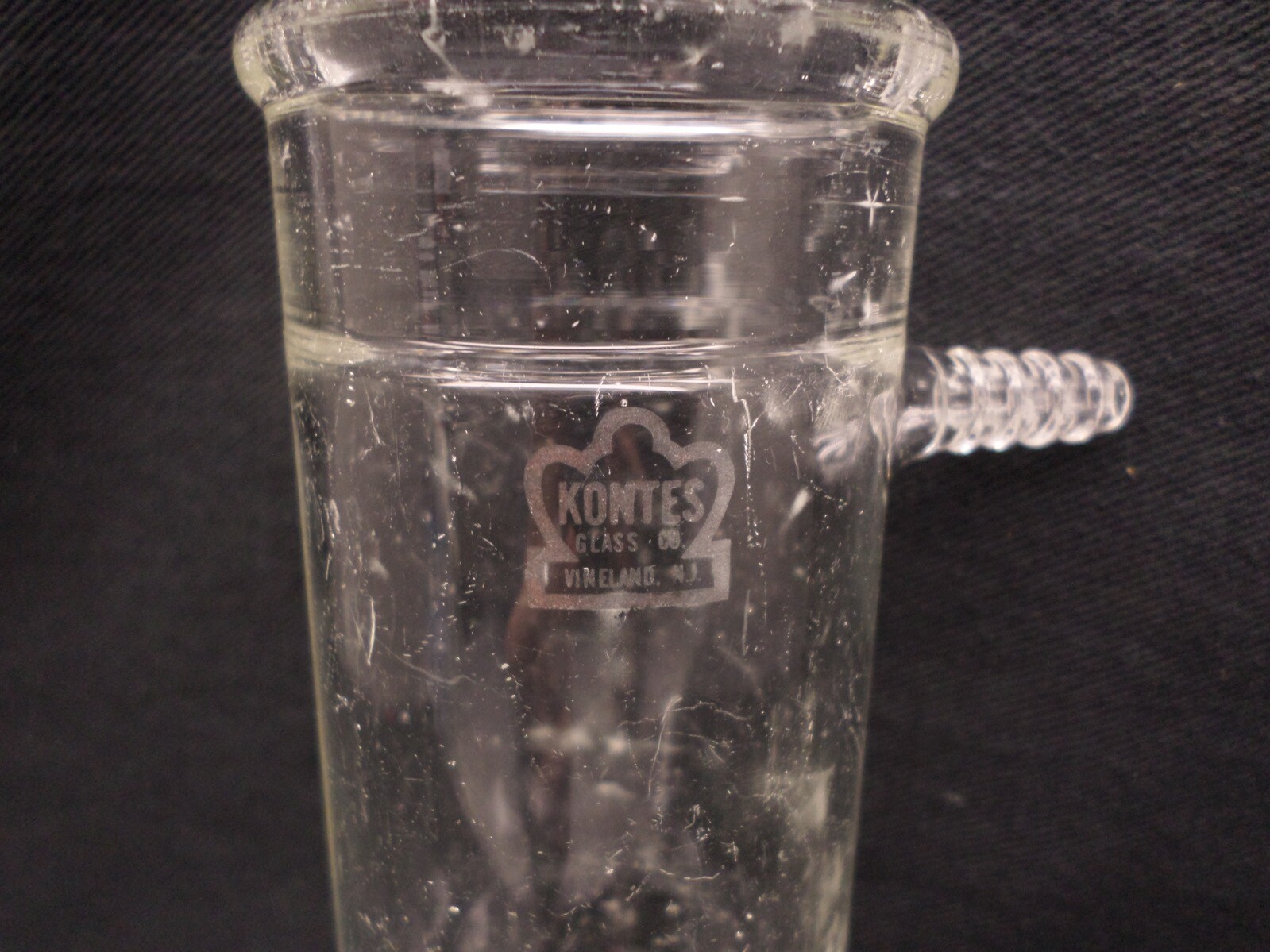 KONTES Glass 24/40 #5 or #6 Top Pluro Stopper Vacuum Filtration Adapter Chipped