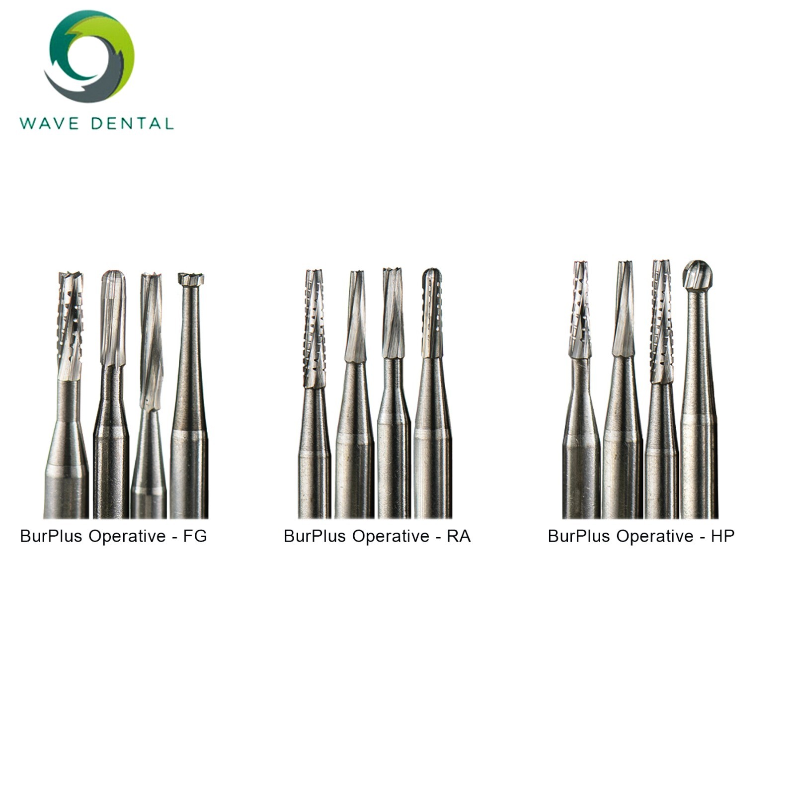 10Pcs US WAVE Dental Bur Round Latch RA/FG 1.6mm/HP Surgical Burs Low/High Speed