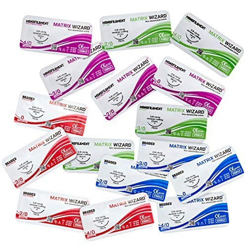 Sterile Suture Kit With Needles & Tools Medical Trauma Practice First Aid