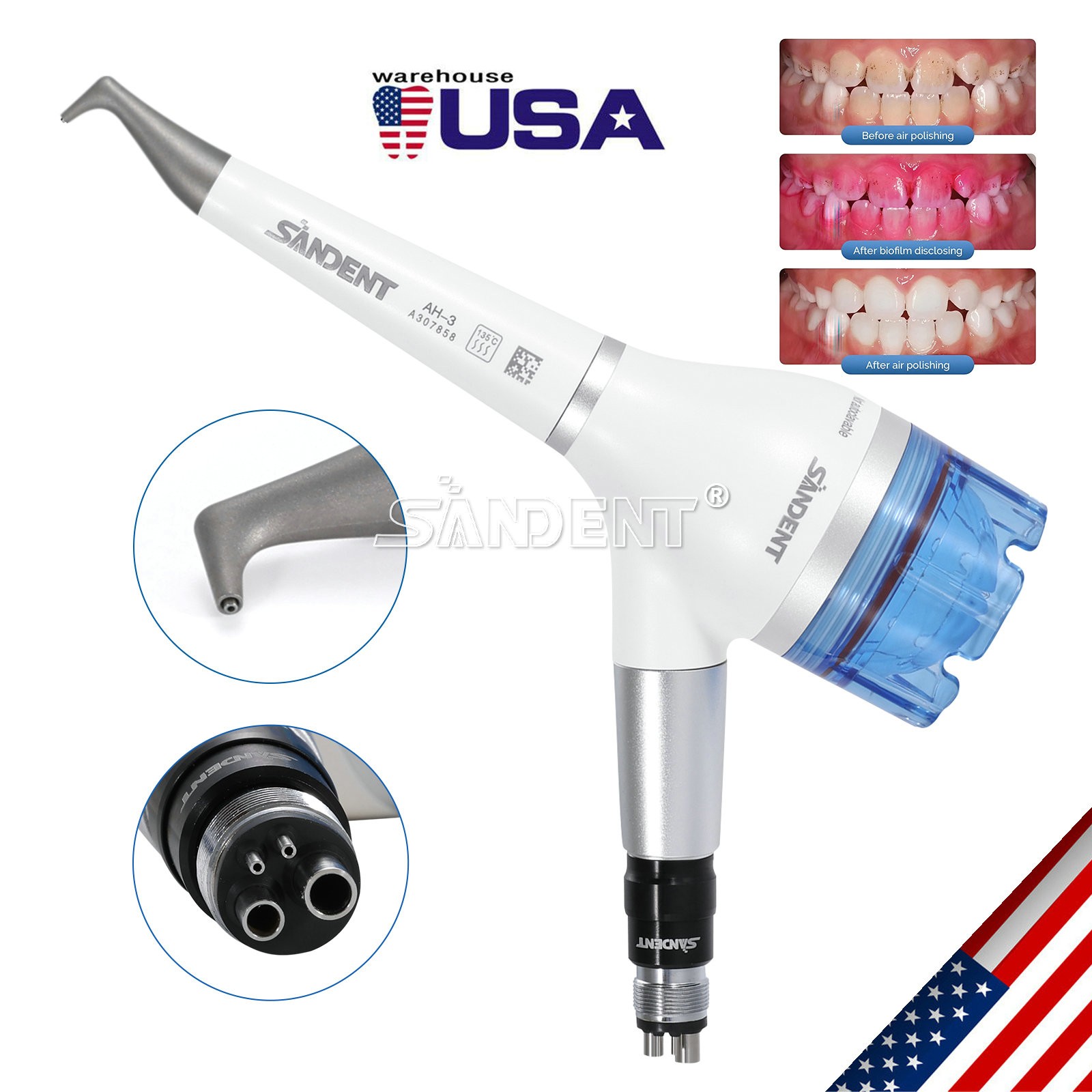 CICADA Dental 20:1 Reduction Implant Contra Angle Low Speed Handpiece Latch Type