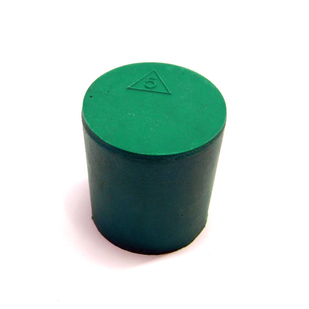 (Lot of 40) NEW Fisher Scientific #5 Green Solid Rubber Laboratory Stoppers