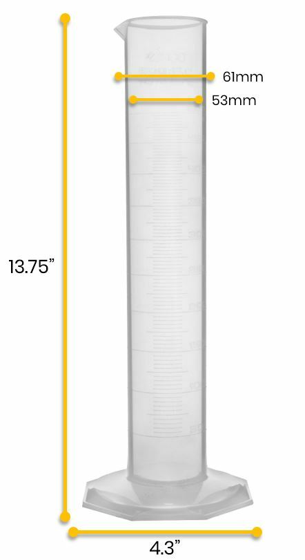 Eisco Labs 500ml Measuring Cylinder, Class B – US Sourced Polypropylene