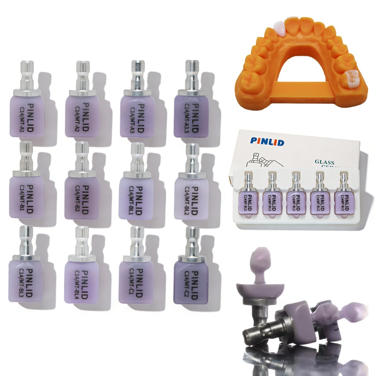 US Dental C14 MT Lithium Disilicate Glass-Ceramic CAD/CAM Blocks for CEREC/inLab