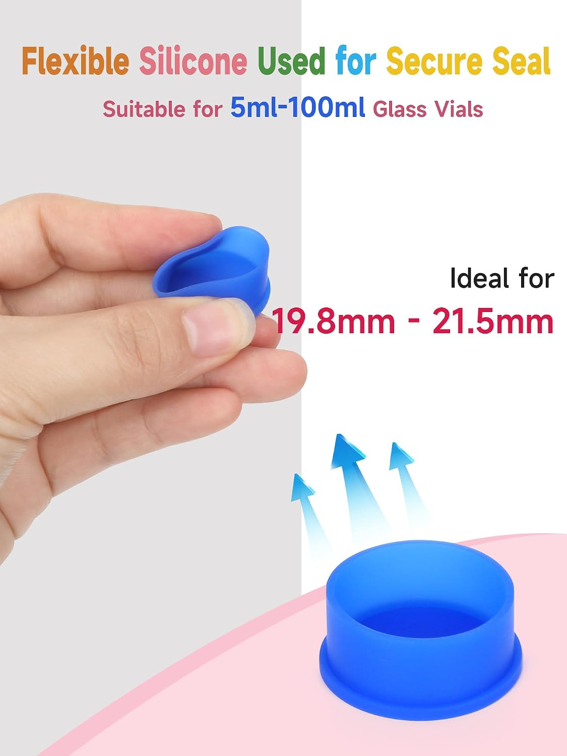 14 Pack 5-100Ml Vial Caps (7 Colors) Peptide Caps for for 5Ml 10Ml 20Ml 30Ml Gla