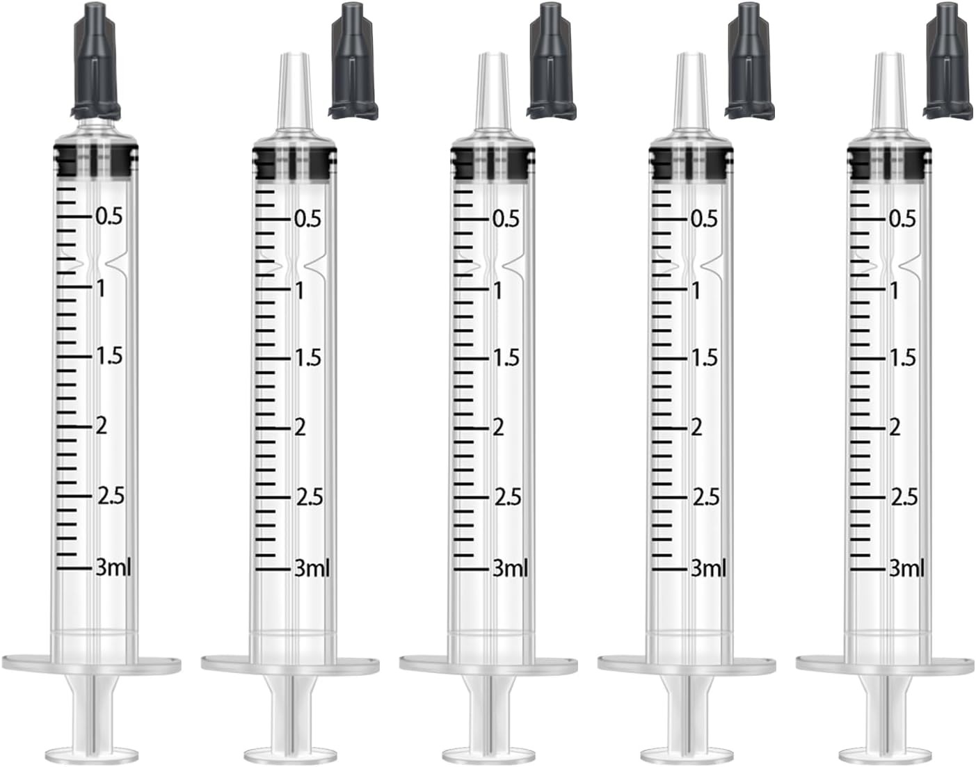 Syringe with Cap No Needle for Scientific Lab, Pet Feeding, Refilling Dispensing