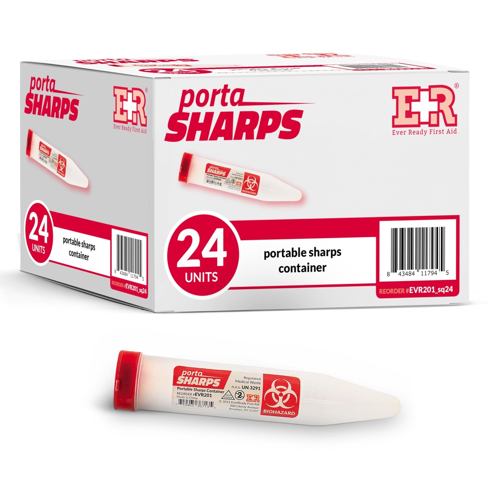 Portable Sharps Container with Locking Mechanism – 24 Count, Safe Disposal Solut