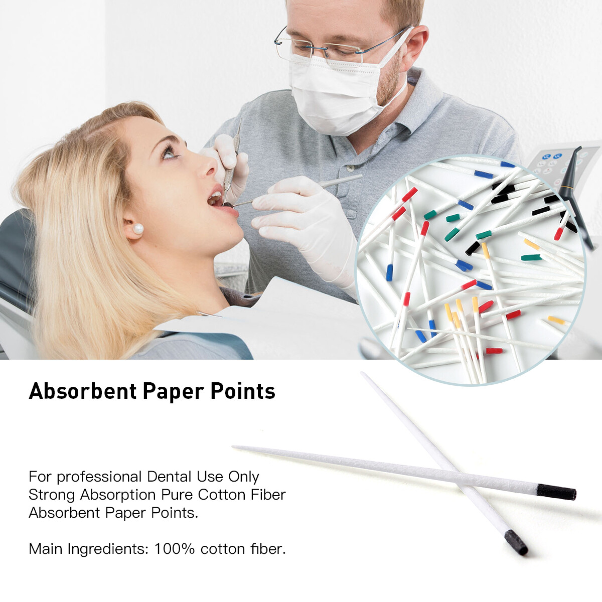 Dental Absorbent Paper Points Gutta Percha Points Eododontic 15-80# EODO Root