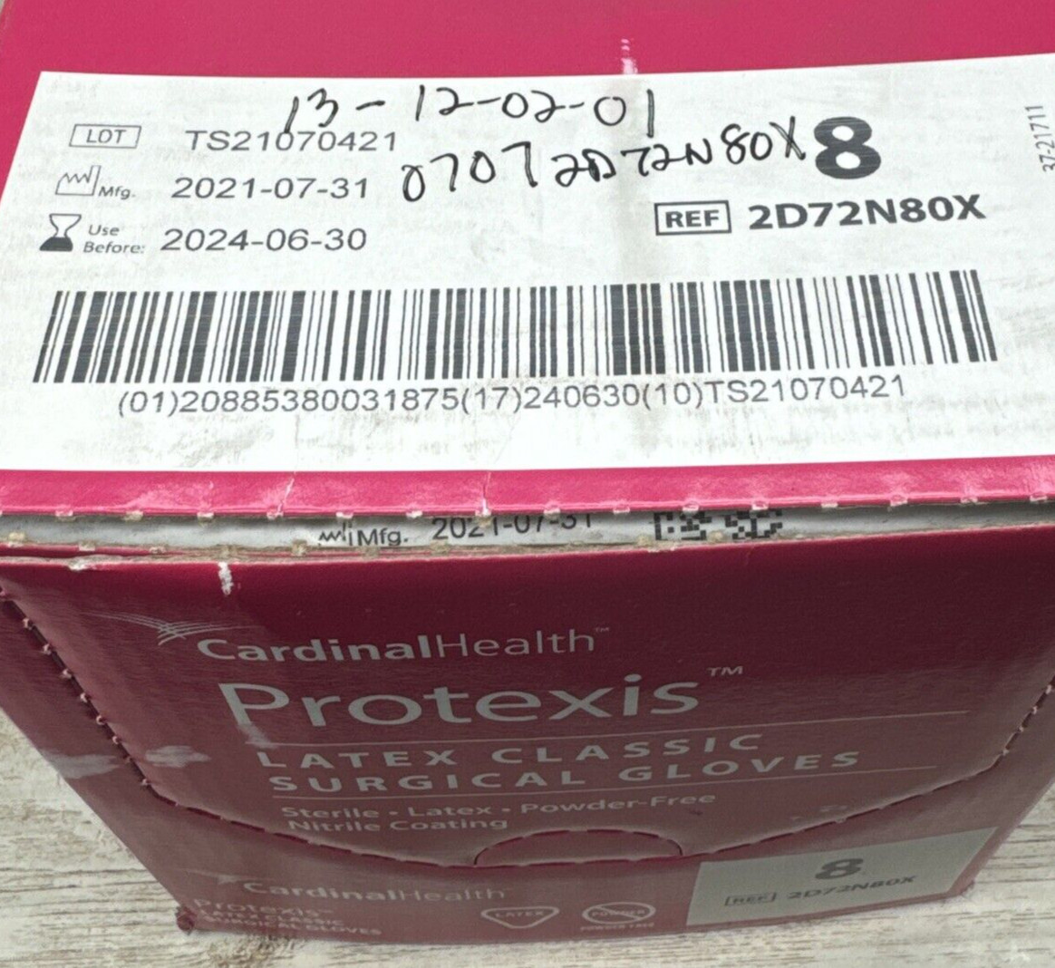 Cardinal Health Protexis Latex Classic Surgical Gloves 1 Box, Size: 8 *See Date*