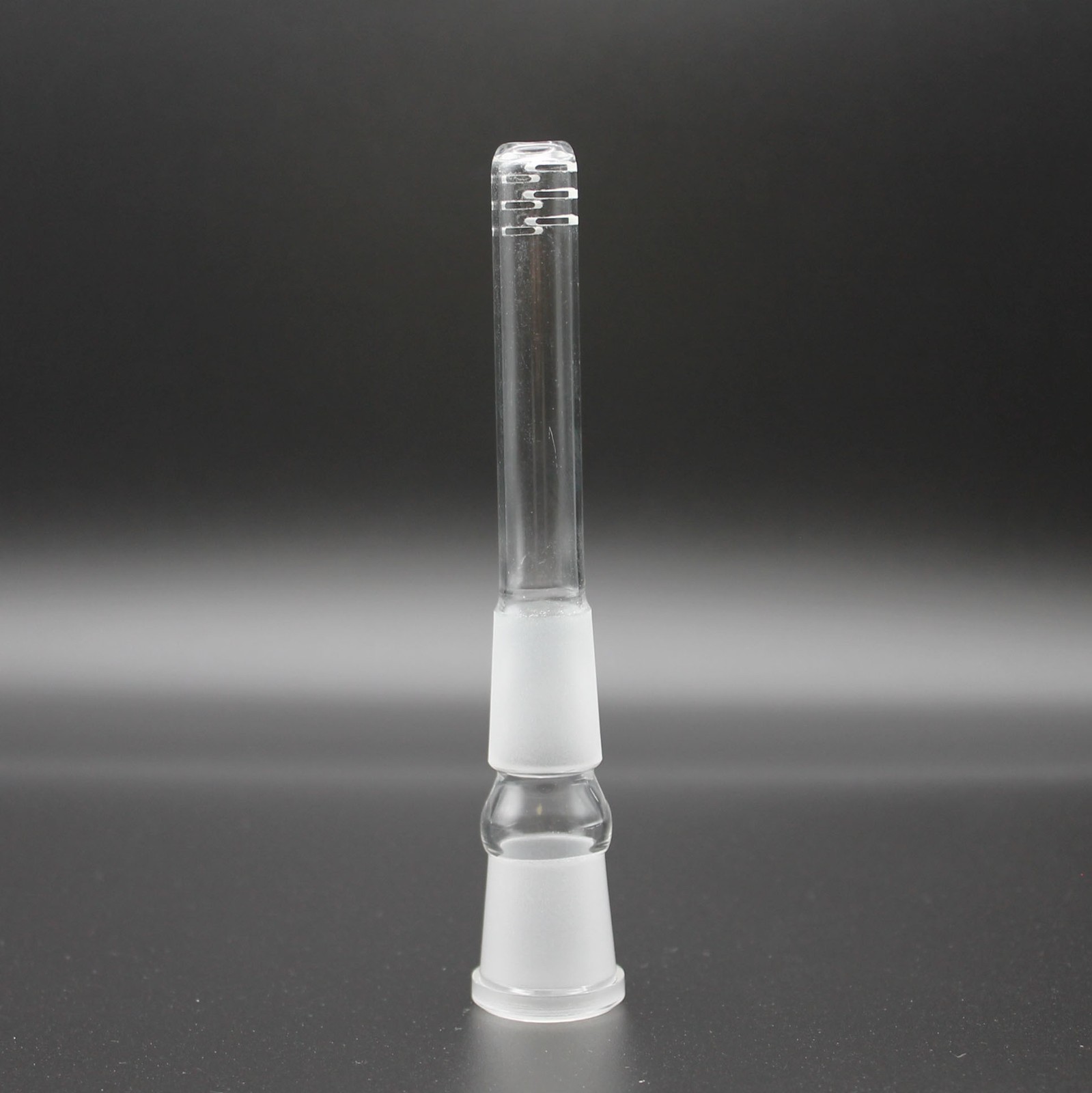 Clear Pyrex Borosilicate Lab Glass 18mm / 18mm Downstem (2.5-7″)