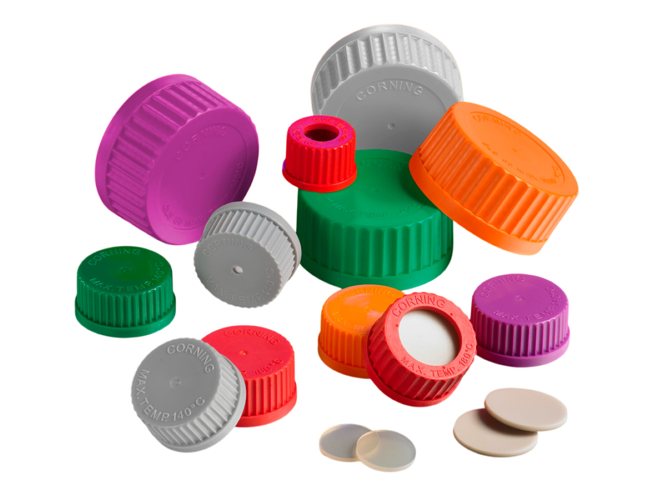 PYREX GL45 Polypropylene Screw Cap with Plug Seal 1395-45LTC