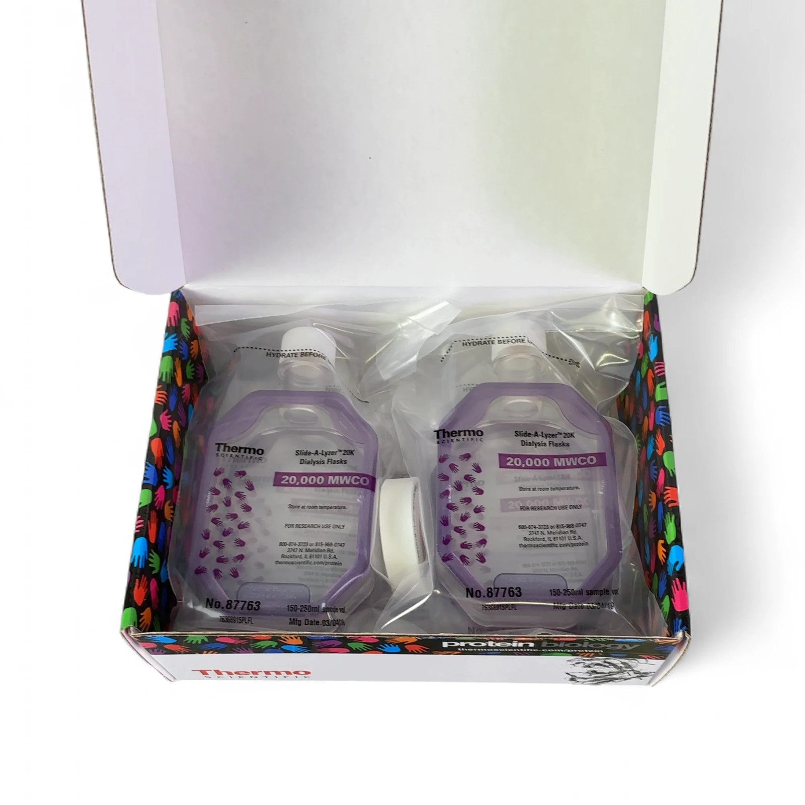 Thermo Scientific 87763 Slide-A-Lyzer Dialysis Flask Lot of 2 250mL NEW OPEN BOX