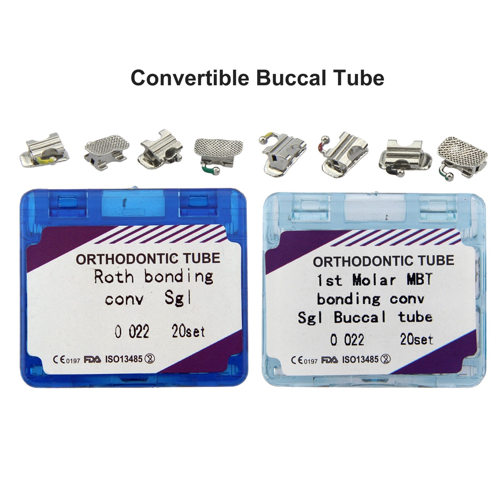 tubos de ortodoncia Dental Orthodontic Buccal Tube 1st 2nd Molar MBT Roth 022