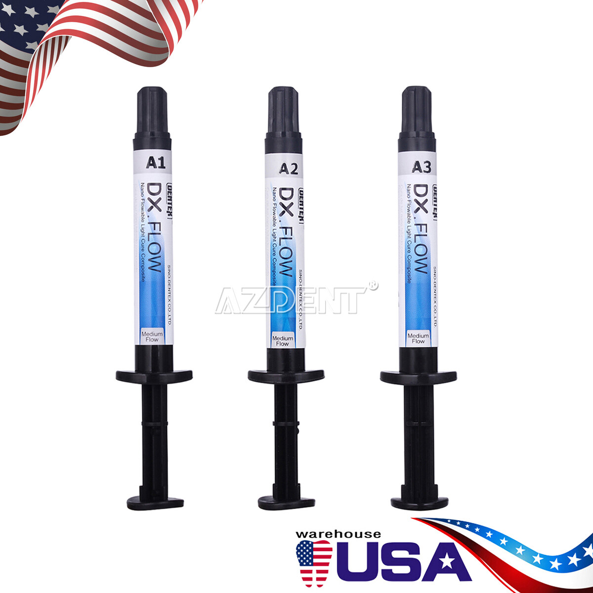 DENTEX Flowable Light Cure Composite Resin Medium Flow/Adhesive Light Cure