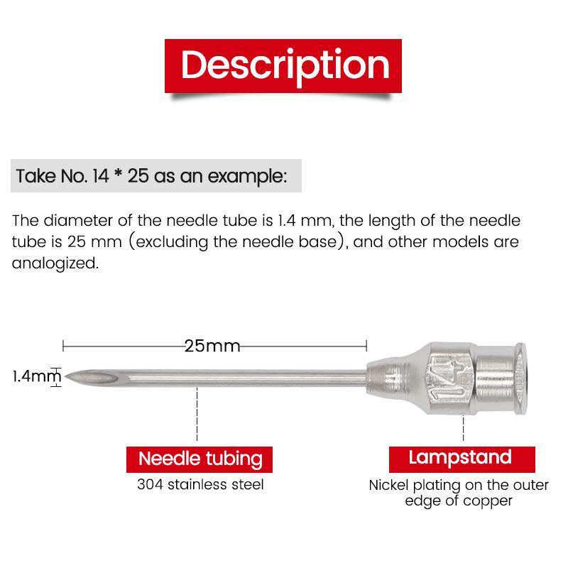 10 Pcs Reusable Veterinary Needle Animal/Pet/Livestock Multiple sizes available
