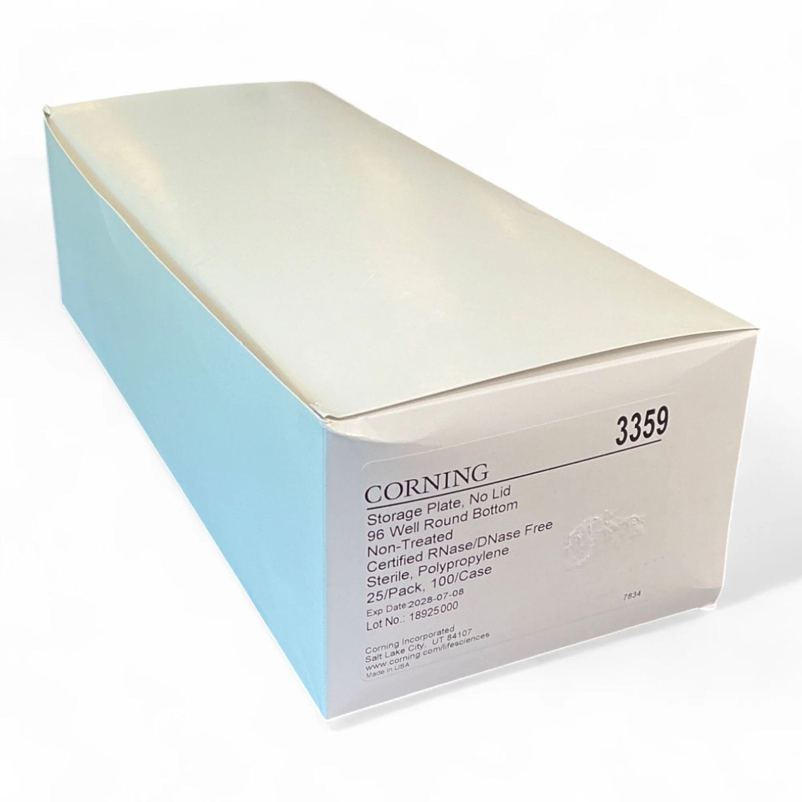 Corning Storage Plate, No Lid 3359 96 Well Round Bottom