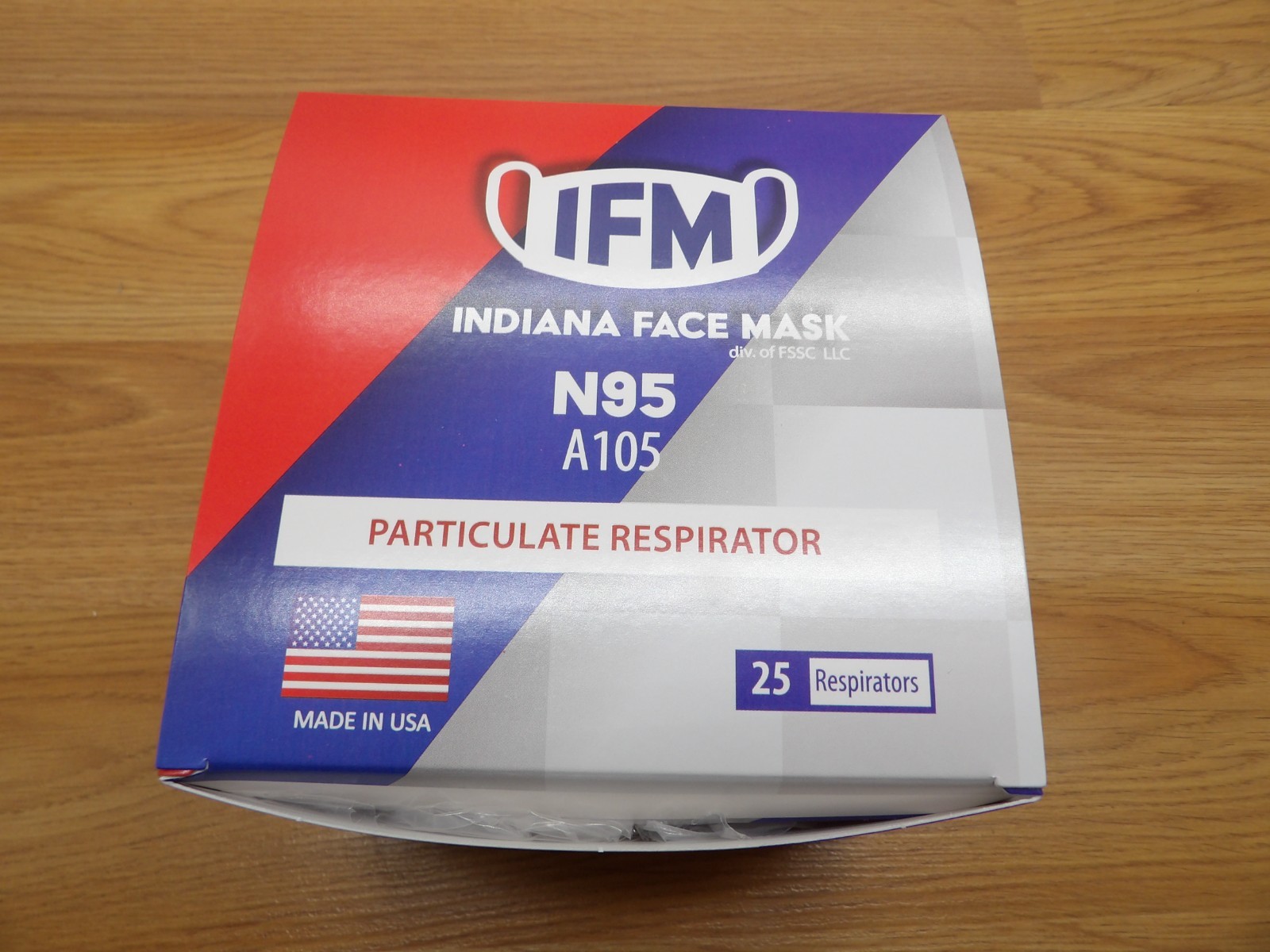 Box Of 25 Indiana Face Mask N95-NEW IN BOX-MADE IN USA-FAST FREE SHIPPING!