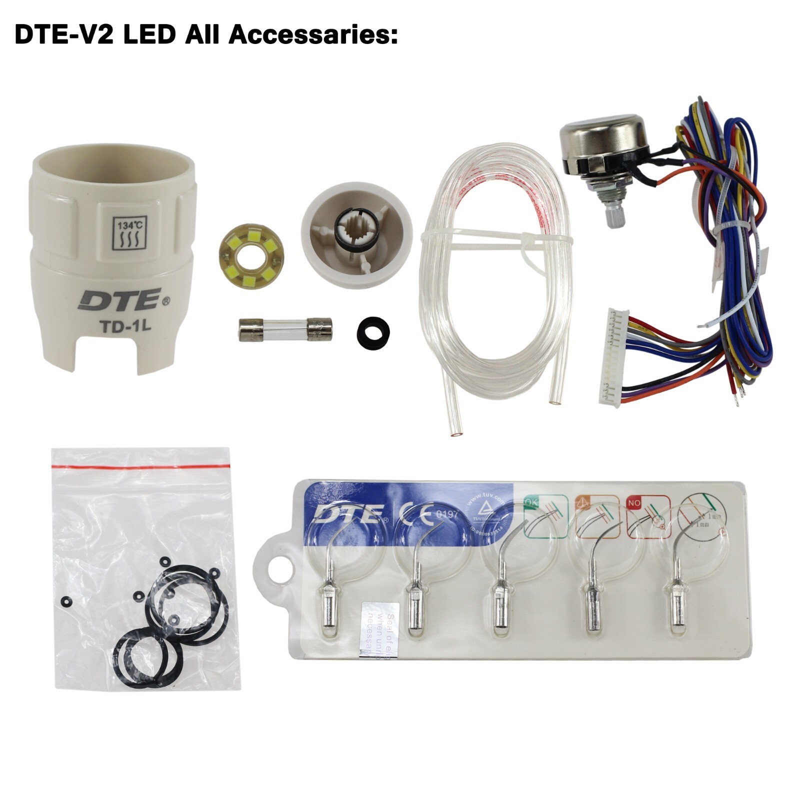 Woodpecker DTE Dental Ultrasonic Scaler LED HD-7L Handpiece ACTEON Piezo Tips H3