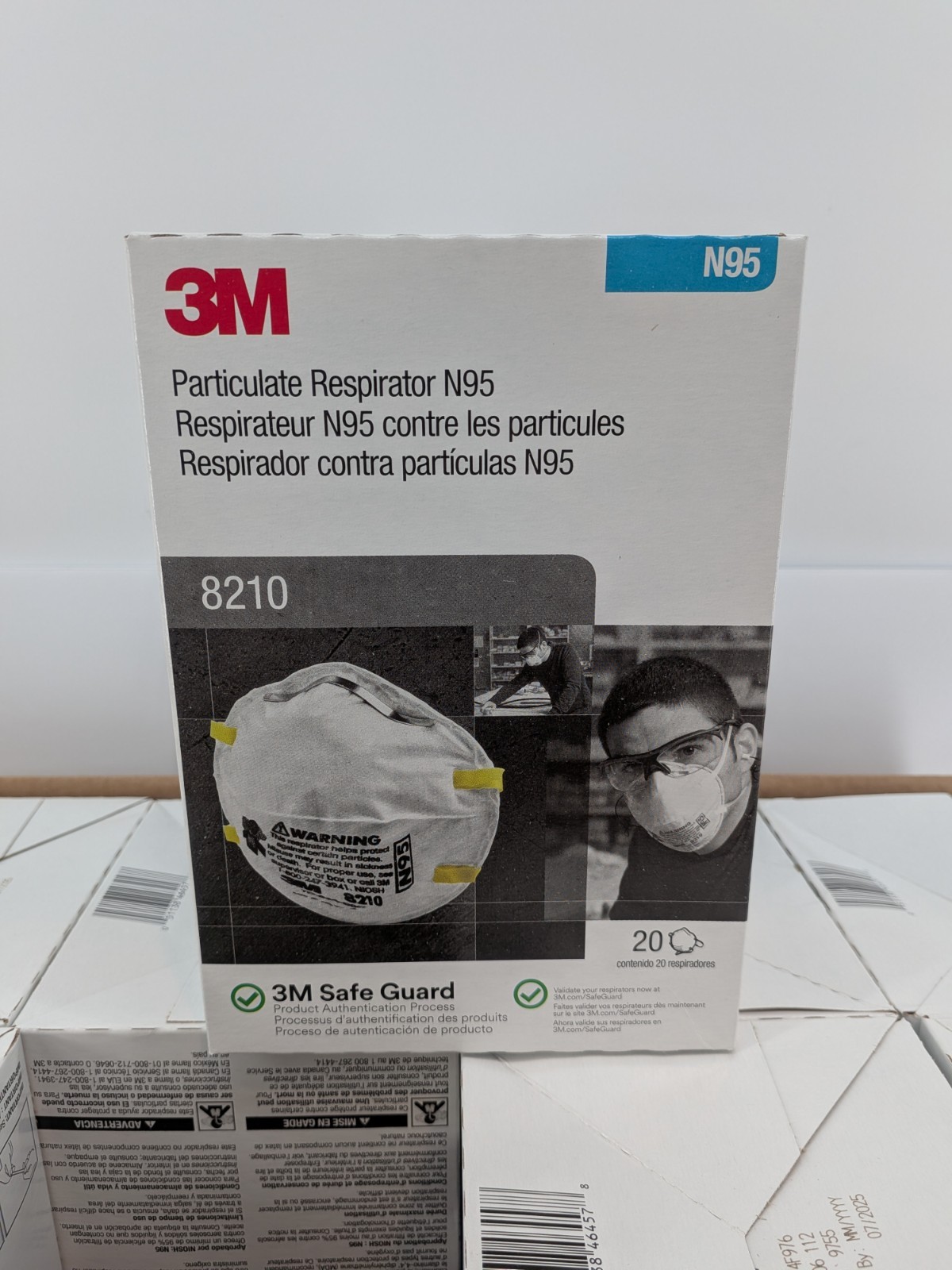 3M 8210 N95 Disposable Respirator Dust Mask | Case of 160 Masks | EXP 7/25 | New