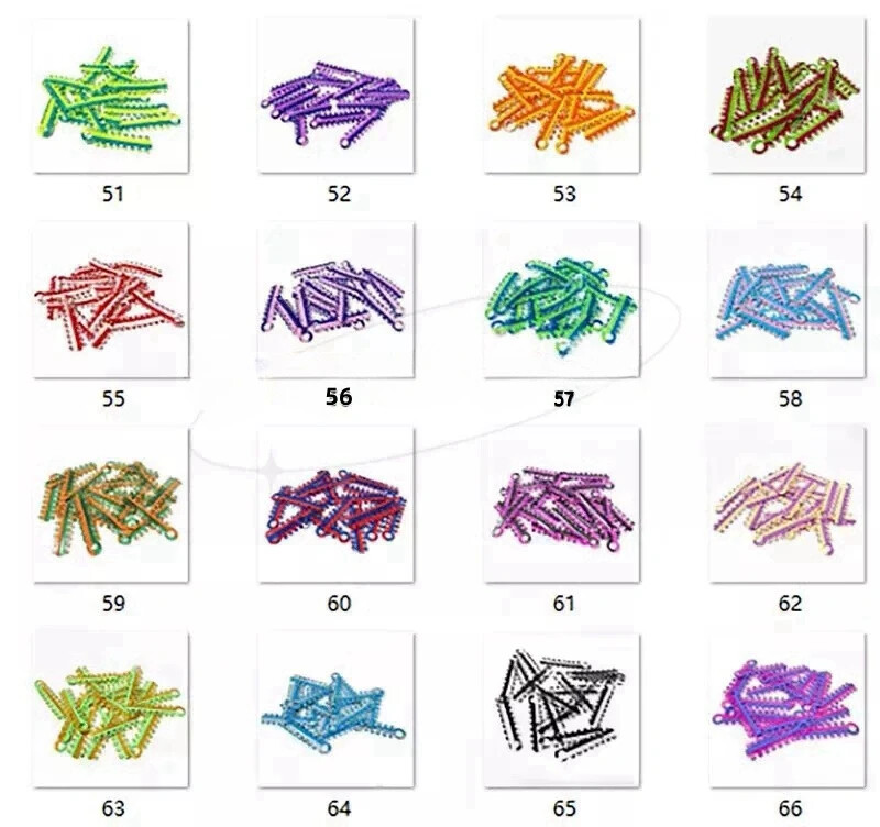 Ligaduras de ortodoncia dental Bandas elásticas Ligature Tie Single/Double Color