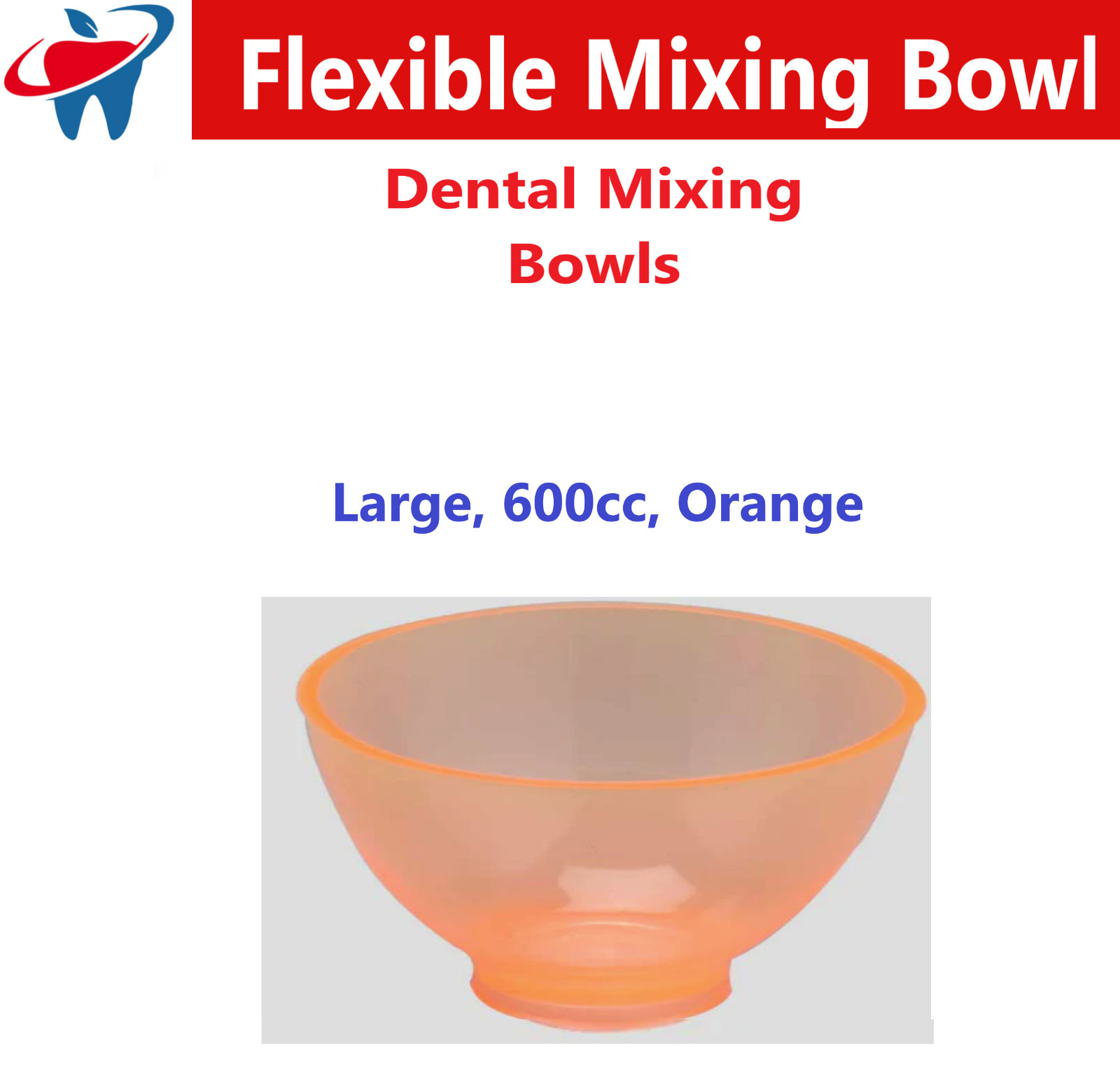 Dental Lab Flexible Rubber Impression Mixing Alginate Bowl – All Sizes / Colors