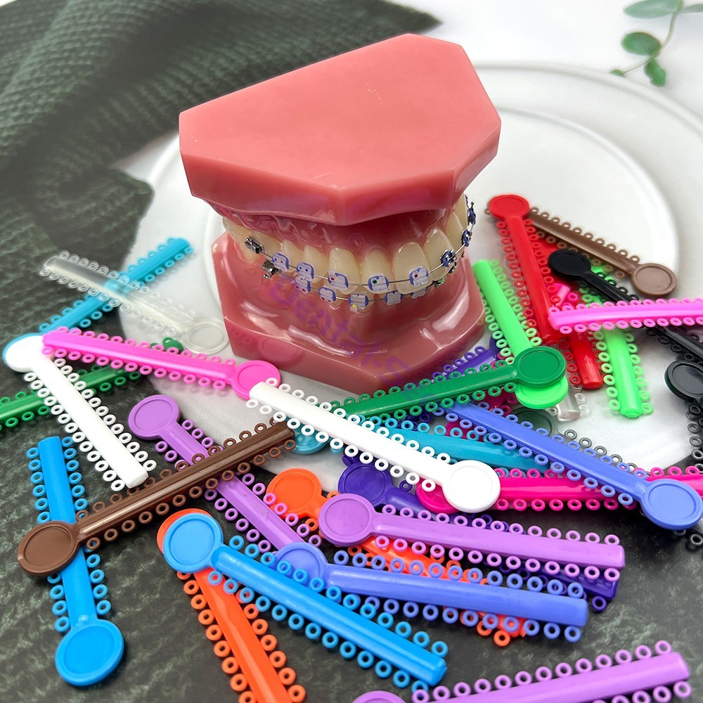 1040Pcs Dental Orthodontic Ligature Ties Elastic Rubber Bands for Brackets Brace