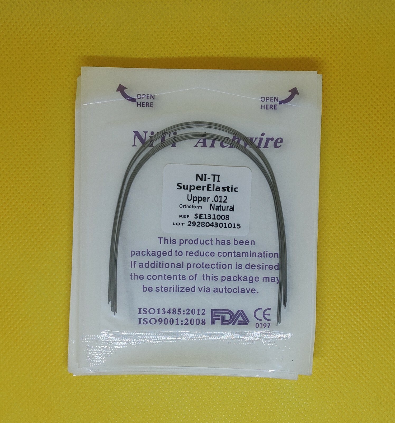 10Pcs/Pack Dental Super Elastic NITI Arch Wires Orthodontic Round Natural Form