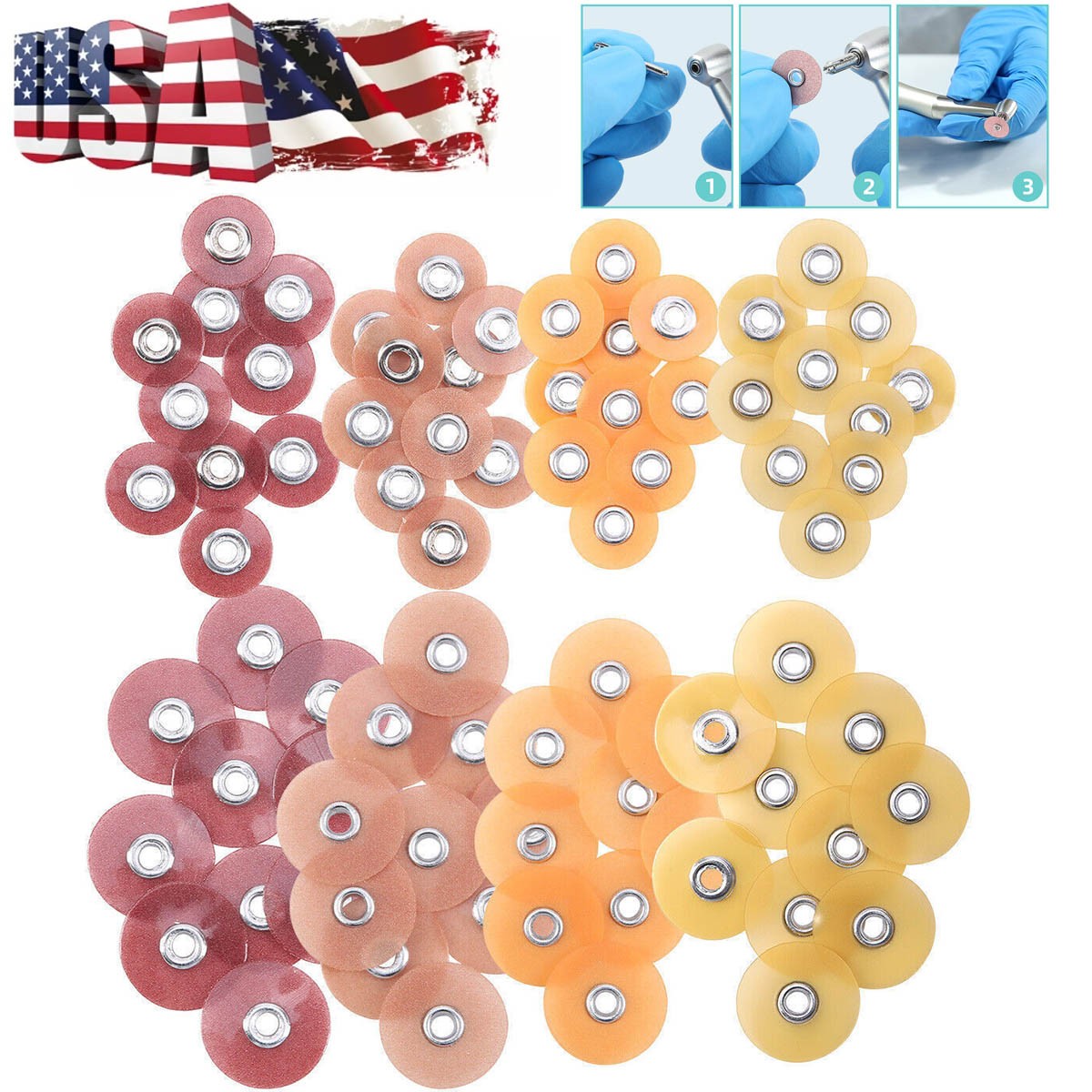 Dental Sof-Lex Extra Thin discs Finishing Polishing Discs 9.5/12.7mm 300pcs