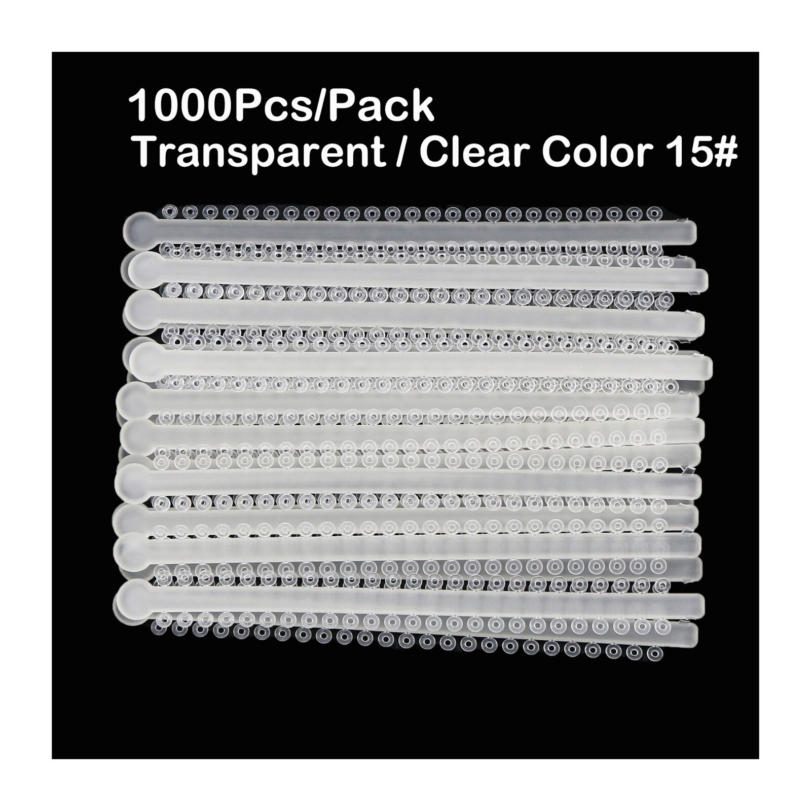 1000Pcs/Pack Long Type Dental Orthodontic Ligature Ties Elastic Rubber Bands