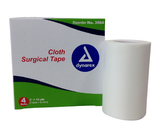 Dynarex 3564 Tape Cloth 3″x10 Yds – 4Rolls