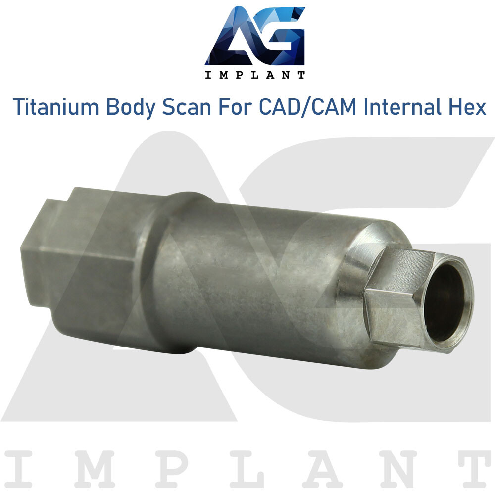 Titanium Scan Body For CAD/CAM Library 10mm Lab Dental Int Hex 2.42mm