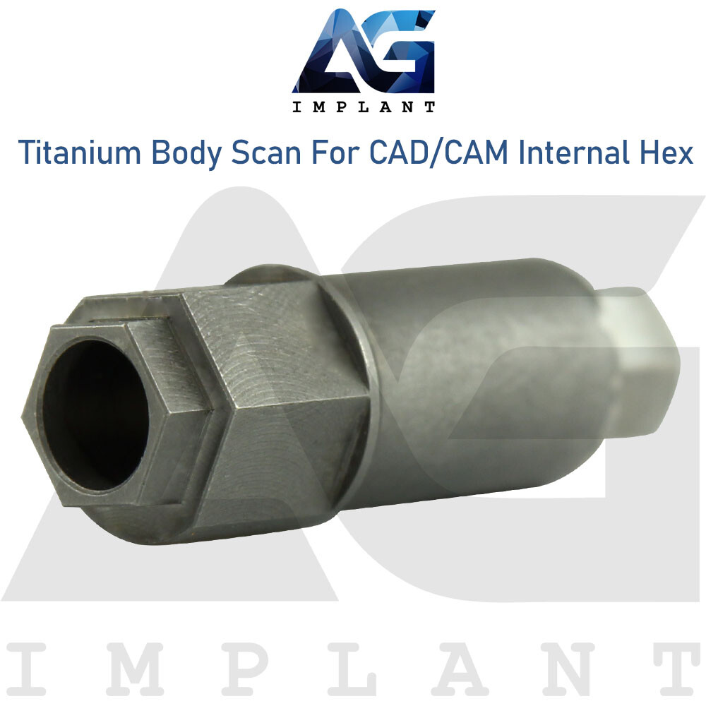 Titanium Scan Body For CAD/CAM Library 10mm Lab Dental Int Hex 2.42mm