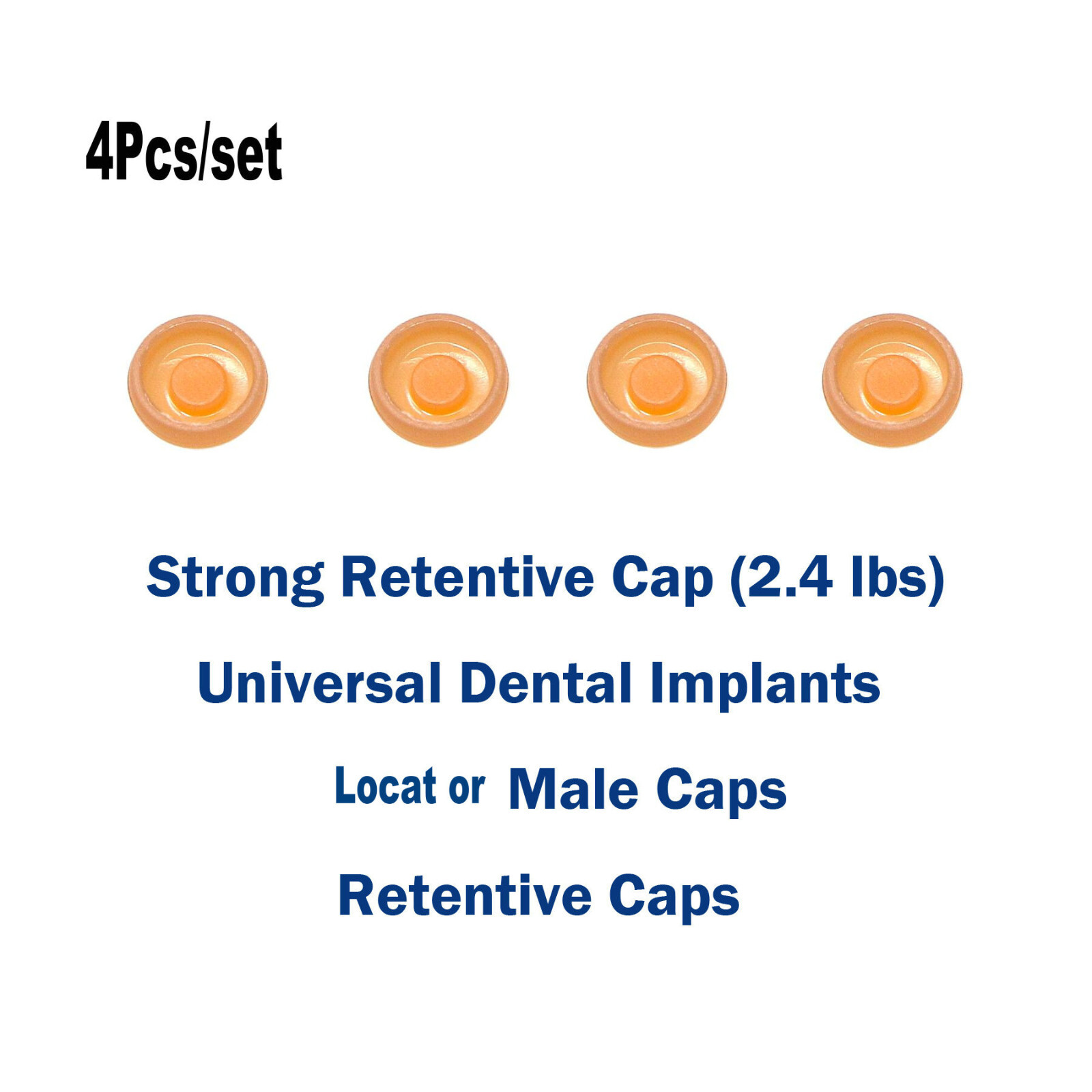 Dental Strong Retentive Overdenture Caps Metal Housing 2.4lbs Abutments Locato r