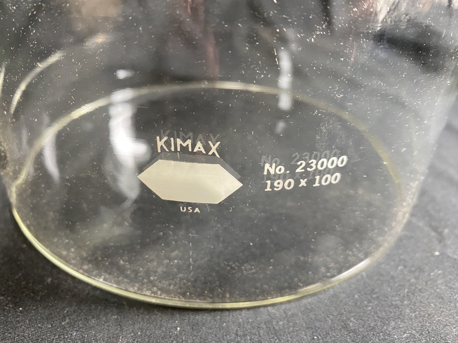 KIMBLE KIMAX 2600mL 190mm D x100mm H Glass Crystallization Dish 23000-19100
