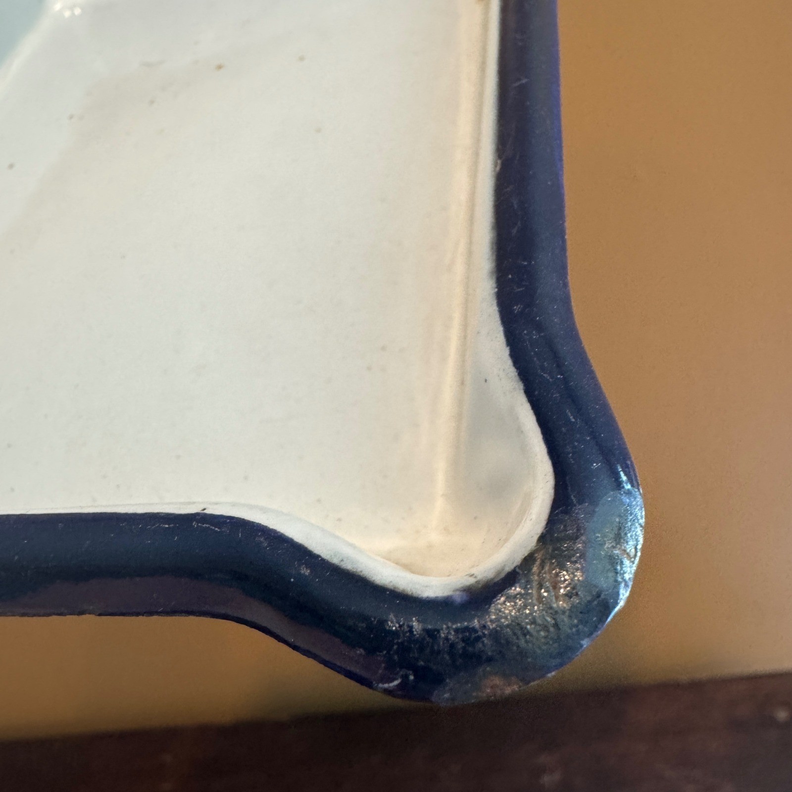 Vintage White Enamelware Tray Montauk Germany Medical Distressed