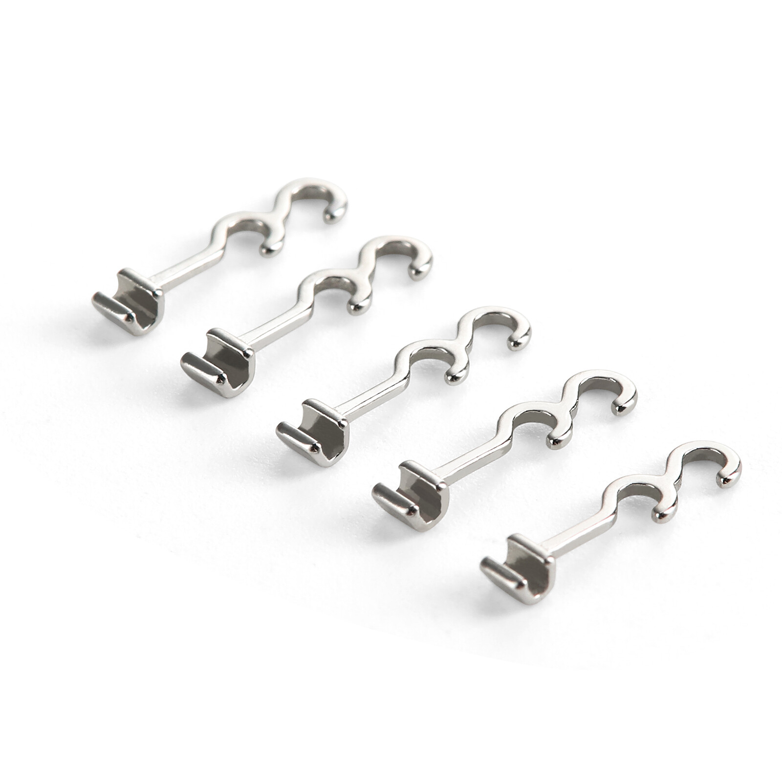 10Pcs JMU Dental Orthodontic Crimpable Hooks Long Curved/Square