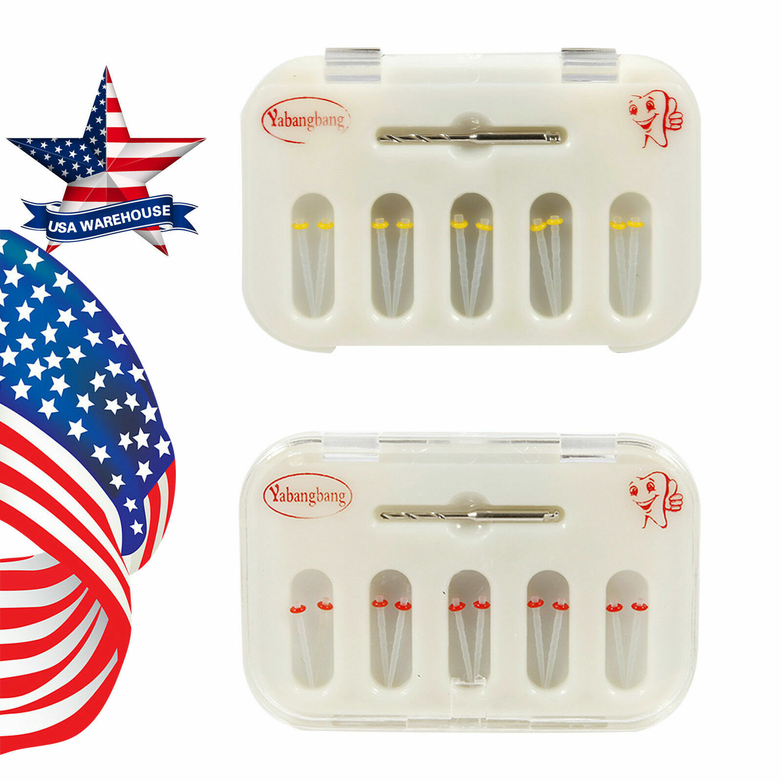 USA Dental Fiber Post Screw Thread Quartz Resin Post + Drills Yabangbang New