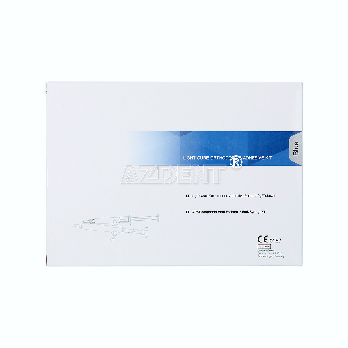 Dentex Dental Light Cure Orthodontic Adhesive Kit Blue bonding Bracket Braces