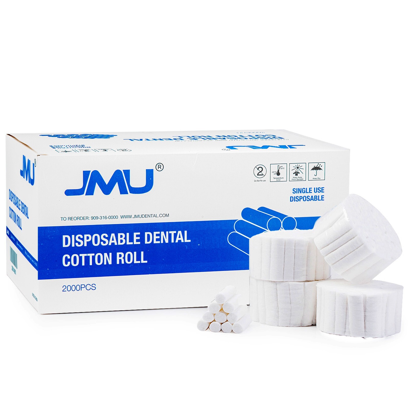 2000PCS Dental Cotton Rolls 1.5″x3/8″ Nosebleed Plug Non-Sterile High Absorbet