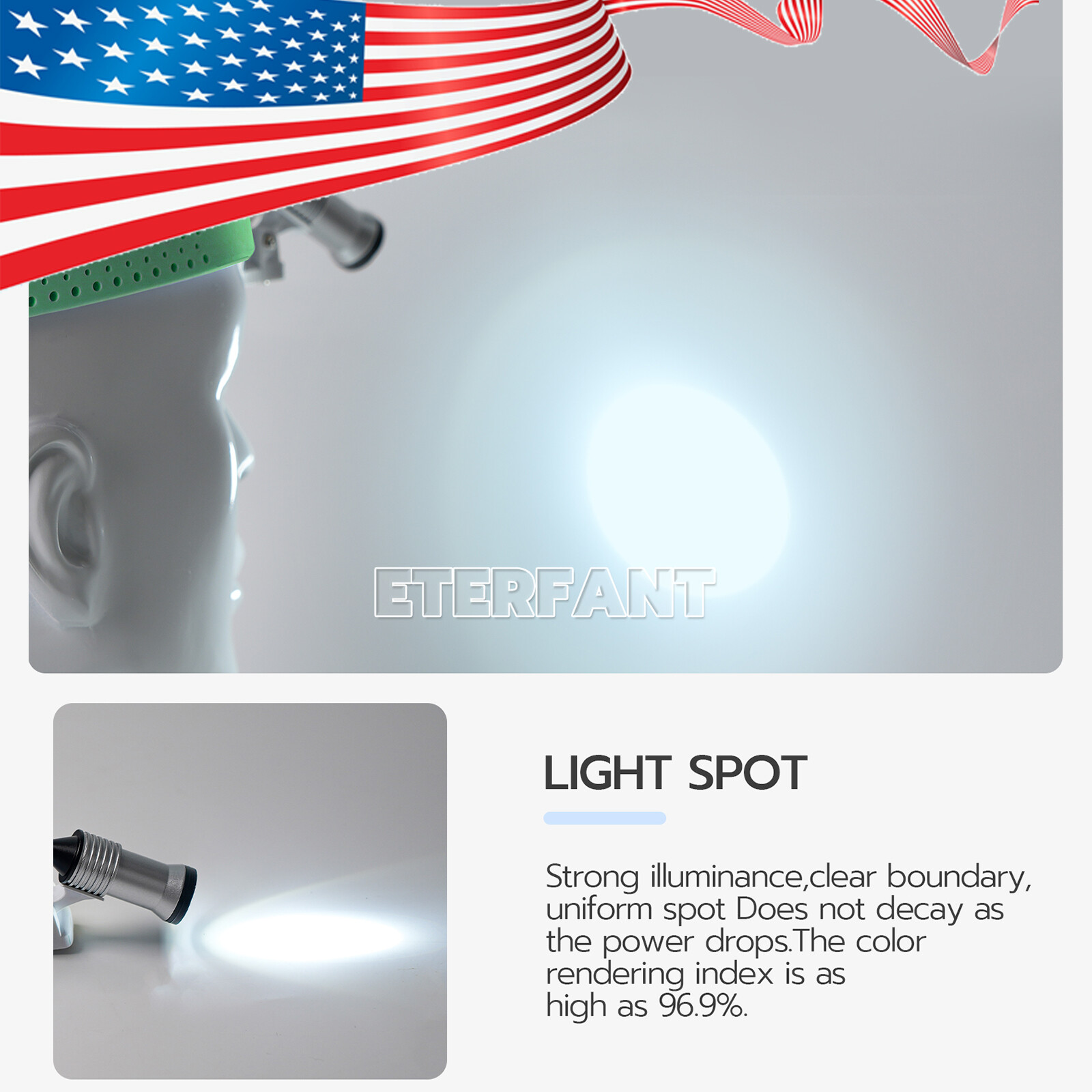 ETERFANT Dental Lightweight Silicone Headlight Lamp Surgery Medical 5W LED